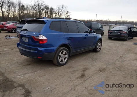 2007 BMW X3 3.0Si из США, поврежденный, VIN WBXPC93477WF21657